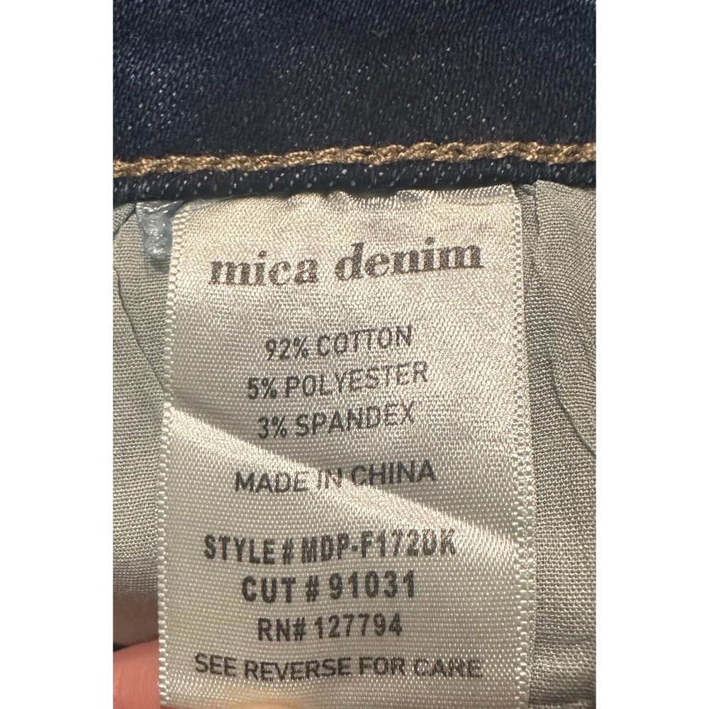 Mica Los Angeles Womens Blue Medium Wash Pockets Denim Flared Jeans Size 29 - Picture 5 of 5